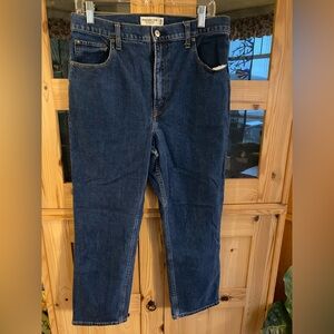 Abercrombie & Fitch Women's Dark Blue Ankle Jeans